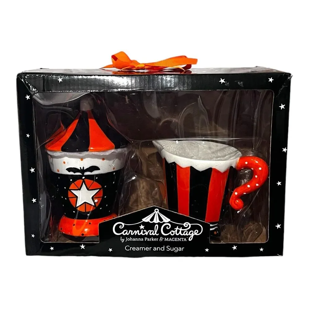 Johanna Parker Carnival Cottage Cream & Sugar Set NEW
